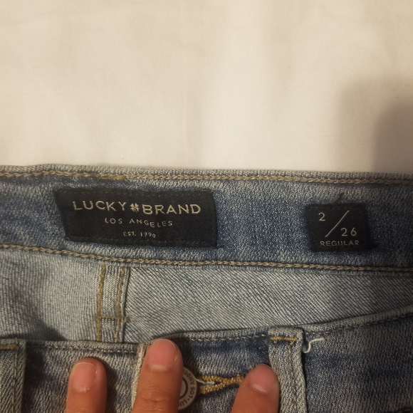 1990 est. Lucky Brand Jeans Size 2/26 R. Color Light Blue - Picture 7 of 9